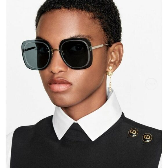 NEW Dior ULTRADIOR SU B0A0 Gold Smoke Women Square Oversized Sunglasses - Picture 5 of 12